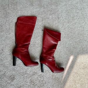 Frye Miranda Back Zip Red Boots